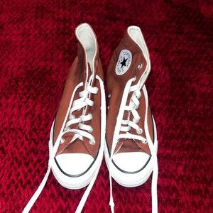 Converse Chestnut High-Tops with White Accents